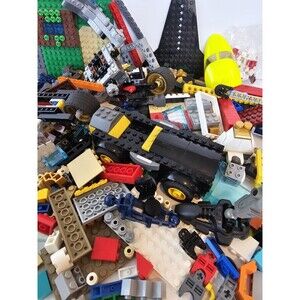 Bulk LEGO Lot 5 Lb Box Some Technic Car Parts Mixed Bricks Plates Building Pound